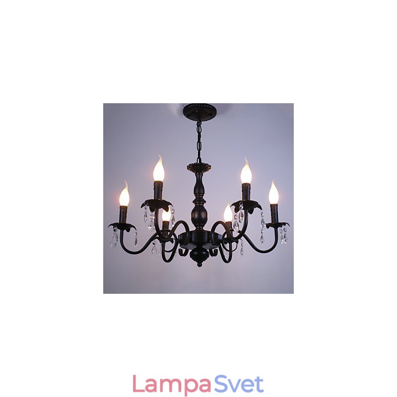 Luster sviečka v európskom štýle Krištáľová lampa Jednoduchá železná umelecká lampa Dekoratívna lampa