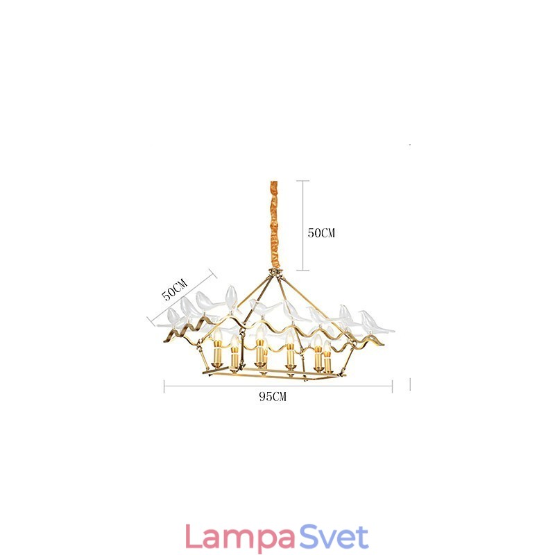 Moderný moderný mosadzný prvok pre dizajnérov kovový luster