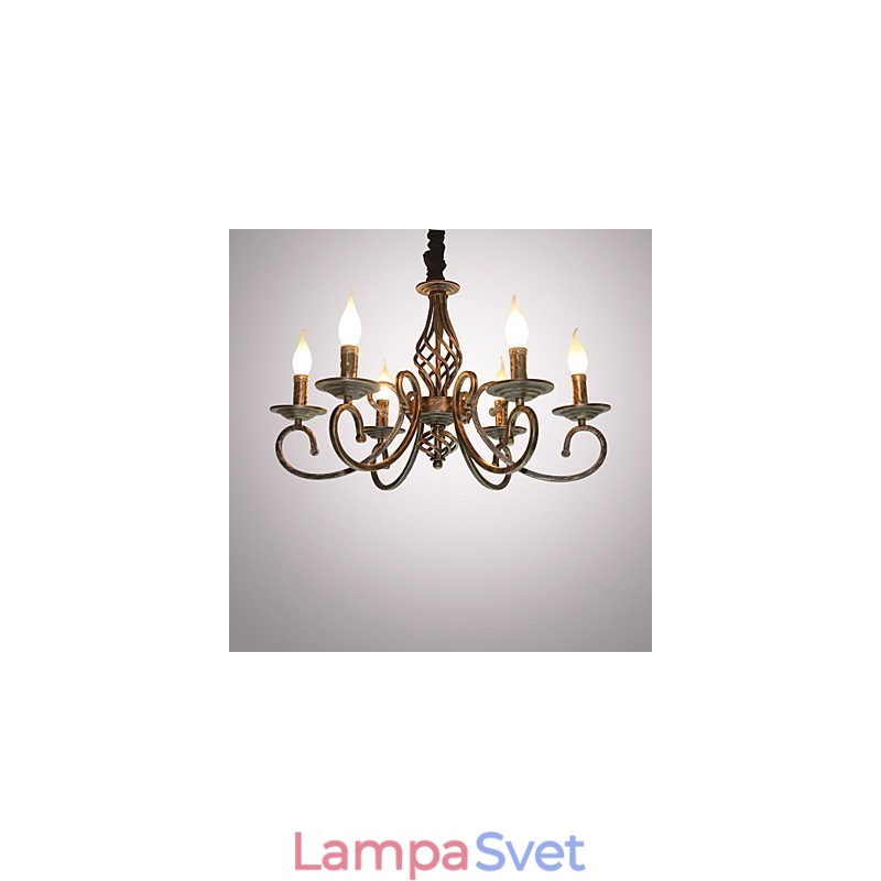 Retro jednoduchá lampa medená lampa sviečková lampa