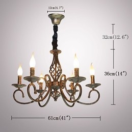 Retro jednoduchá lampa medená lampa sviečková lampa