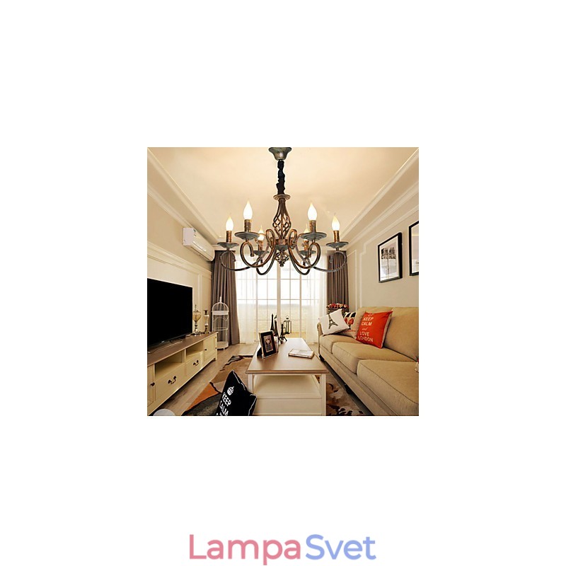 Retro jednoduchá lampa medená lampa sviečková lampa