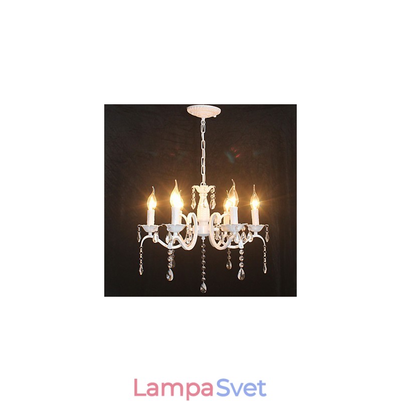 Luster Moderné krištáľové mini sviečkové lampy so železnou lampou