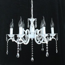 Luster Moderné krištáľové mini sviečkové lampy so železnou lampou
