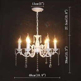 Luster Moderné krištáľové mini sviečkové lampy so železnou lampou