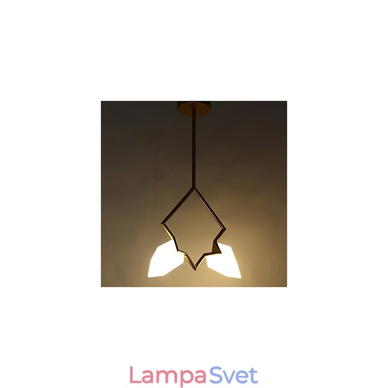 2 Ľahký stĺpový moderný kov so skleneným broskyňovým lustrom Ozdobná závesná lampa v jedálni