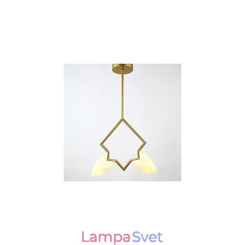 2 Ľahký stĺpový moderný kov so skleneným broskyňovým lustrom Ozdobná závesná lampa v jedálni