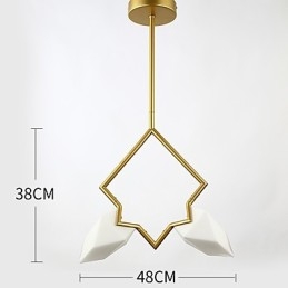 2 Ľahký stĺpový moderný kov so skleneným broskyňovým lustrom Ozdobná závesná lampa v jedálni