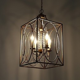 Štyri ľahké vintage kovové americké priemyselné loftové farebné maľby Európska lusterová lampa interiérová ozdobná závesná lampa