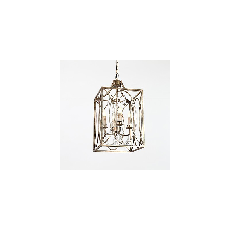 Štyri ľahké vintage kovové americké priemyselné loftové farebné maľby Európska lusterová lampa interiérová ozdobná závesná lampa