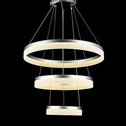 Okrúhle lustrové svietidlá Osvetlenie Moderné akrylové svietidlá Luxusné trojkruhové stropné svietidlá