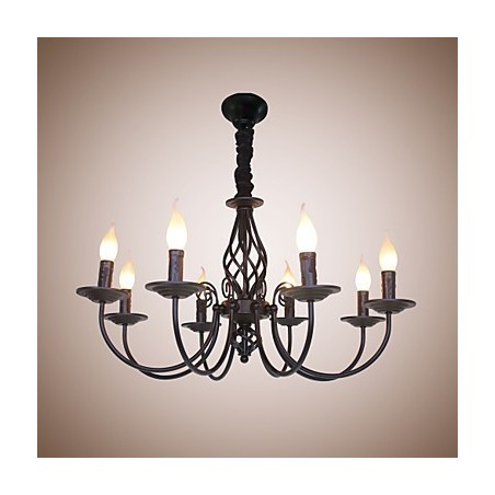 European Simple Iron Lamp Candle Lamp 8 Luster European Simple Iron Lamp Candle Lamp 8 Luster