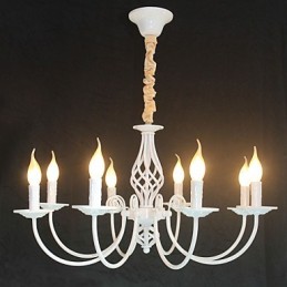 European Simple Iron Lamp Candle Lamp 8 Luster