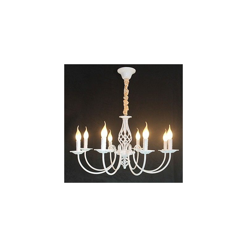 European Simple Iron Lamp Candle Lamp 8 Luster