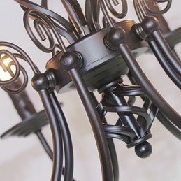 European Simple Iron Lamp Candle Lamp 8 Luster