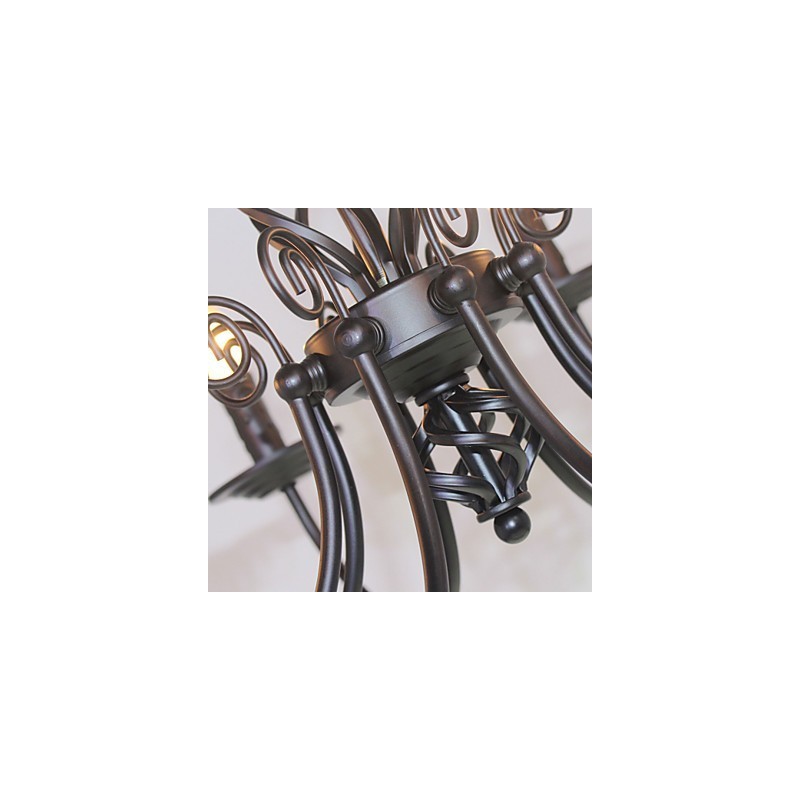 European Simple Iron Lamp Candle Lamp 8 Luster