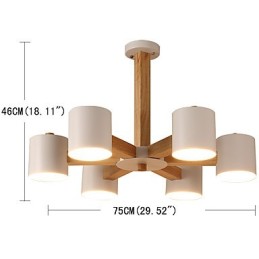 Luster so 6 svetlami Moderné Súčasné Tradičné Klasické Vintage Vidiecke Drevo Funkcia dreva