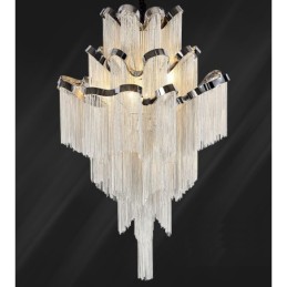 Dizajnový prívesok Aluminium Stream Luster Svetlostrieborná farba točité schodisko
