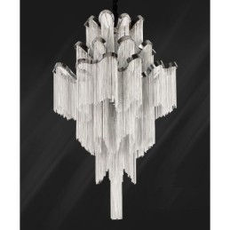 Dizajnový prívesok Aluminium Stream Luster Svetlostrieborná farba točité schodisko