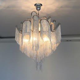Dizajnový prívesok Aluminium Stream Luster Svetlostrieborná farba točité schodisko