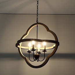 Vintage kovová americká priemyselná loftová maľba drevená lusterová lampa interiérová ozdobná závesná lampa