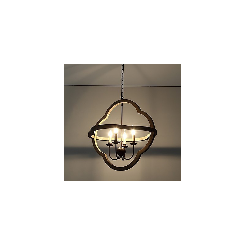 Vintage kovová americká priemyselná loftová maľba drevená lusterová lampa interiérová ozdobná závesná lampa