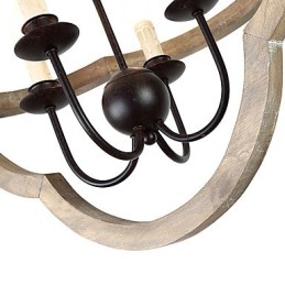Vintage kovová americká priemyselná loftová maľba drevená lusterová lampa interiérová ozdobná závesná lampa