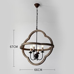 Vintage kovová americká priemyselná loftová maľba drevená lusterová lampa interiérová ozdobná závesná lampa