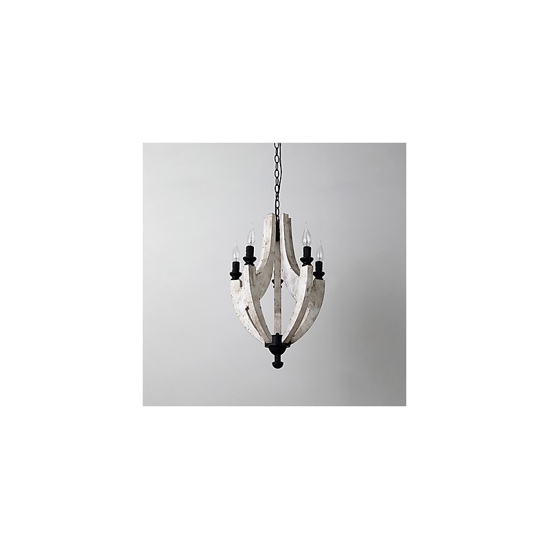 Vintage Maľba Funkcia Mini štýl drevené bambusové luster Lampa ozdobná závesná lampa