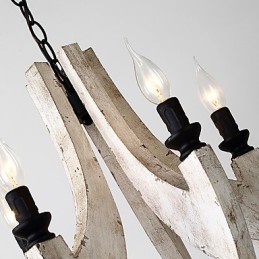 Vintage Maľba Funkcia Mini štýl drevené bambusové luster Lampa ozdobná závesná lampa
