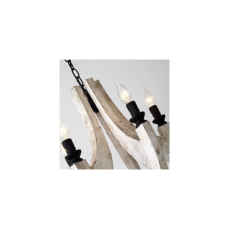 Vintage Maľba Funkcia Mini štýl drevené bambusové luster Lampa ozdobná závesná lampa