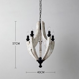 Vintage Maľba Funkcia Mini štýl drevené bambusové luster Lampa ozdobná závesná lampa