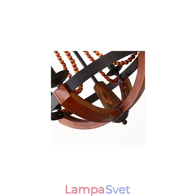 Štyri ľahké vintage maľby Mini štýl drevený bambusový luster lampa Ozdobná závesná lampa