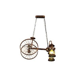 Rustic Lodge Vintage Retro Country Globe Maľba Kovový luster pre dizajnérov v mini štýle
