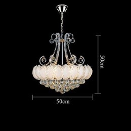 Moderný luxusný krištáľový luster závesné svietidlo priemer 50 cm obsahuje 8 žiaroviek