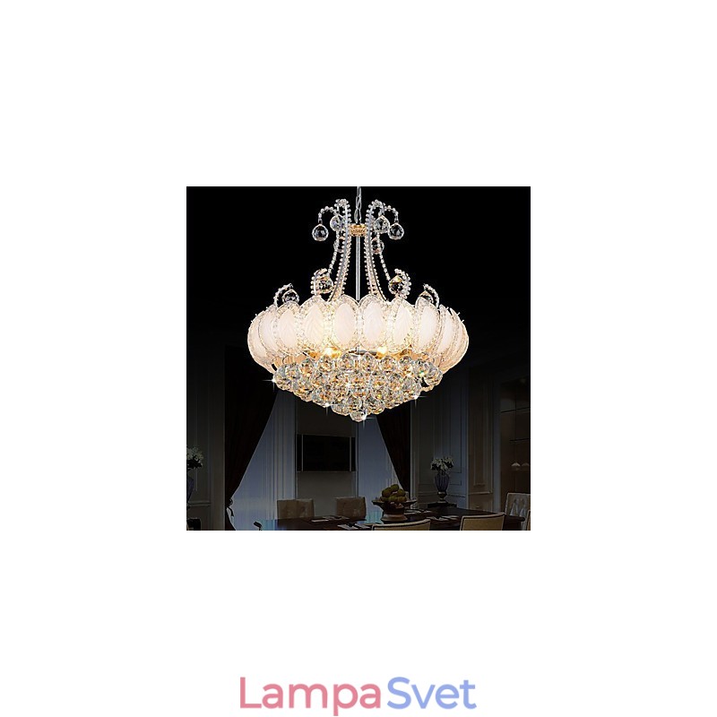 Moderný luxusný krištáľový luster závesné svietidlo priemer 50 cm obsahuje 8 žiaroviek