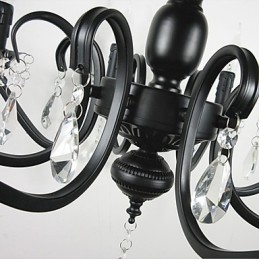 Luster Jednoduché Crystal Iron Candle Lights Dekoračné lampy Osvetlenie