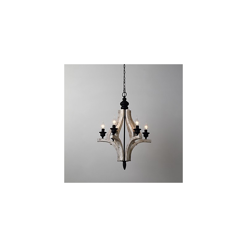 Vintage Maľba Funkcia Mini štýl drevené bambusové luster Lampa ozdobná závesná lampa