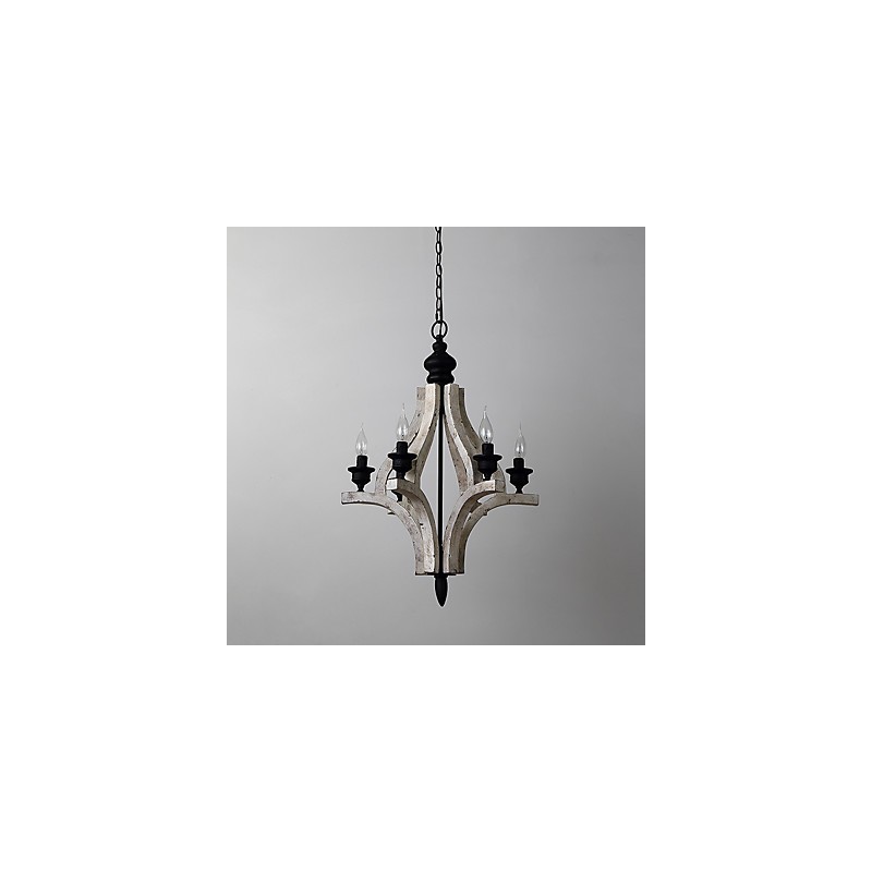 Vintage Maľba Funkcia Mini štýl drevené bambusové luster Lampa ozdobná závesná lampa