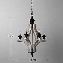 Vintage Maľba Funkcia Mini štýl drevené bambusové luster Lampa ozdobná závesná lampa