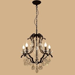 5 svetiel Krištáľový luster Moderné Súčasné Tradičné Klasické Rustikálne Lodge Vintage Retro Lucerna Bubon Vidiecka maľba
