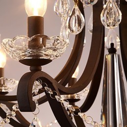 5 svetiel Krištáľový luster Moderné Súčasné Tradičné Klasické Rustikálne Lodge Vintage Retro Lucerna Bubon Vidiecka maľba