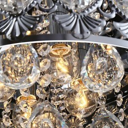 Elegantný moderný priehľadný krištáľový luster so 4 svetlami