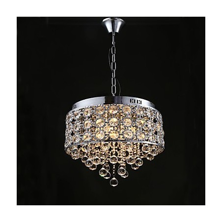 4 svetlá Sunflower K9 Transparentný krištáľový luster