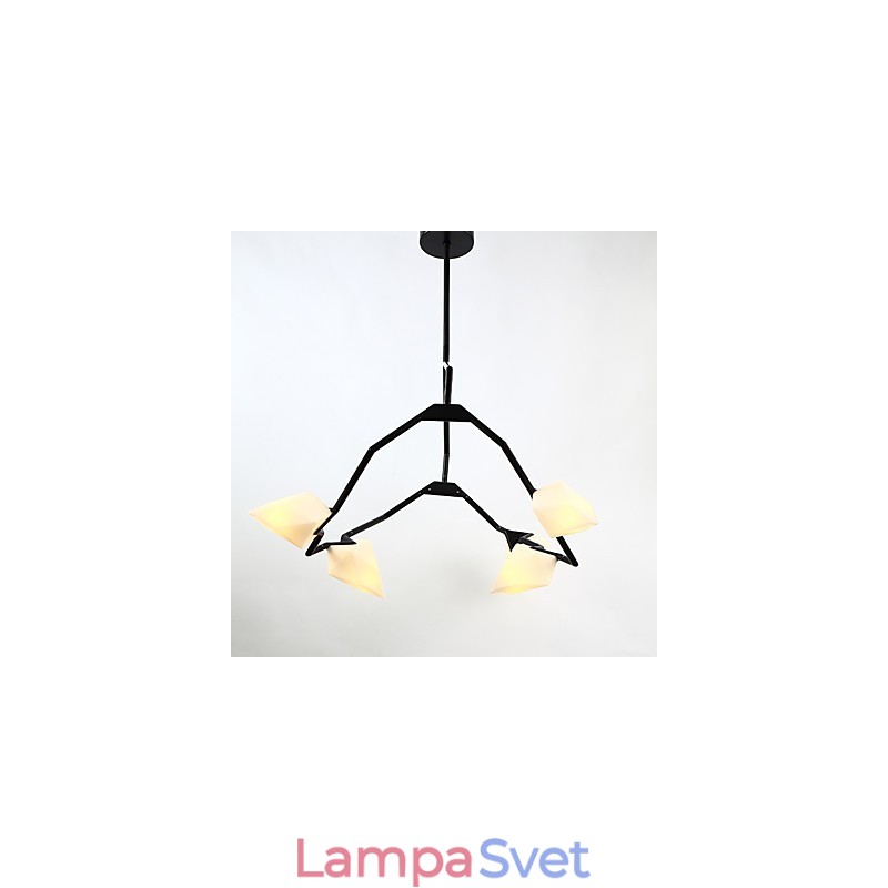 Päť svetelných stĺpikov moderného kovu so skleneným broskyňovým lustrom na ozdobnú závesnú lampu v jedálni