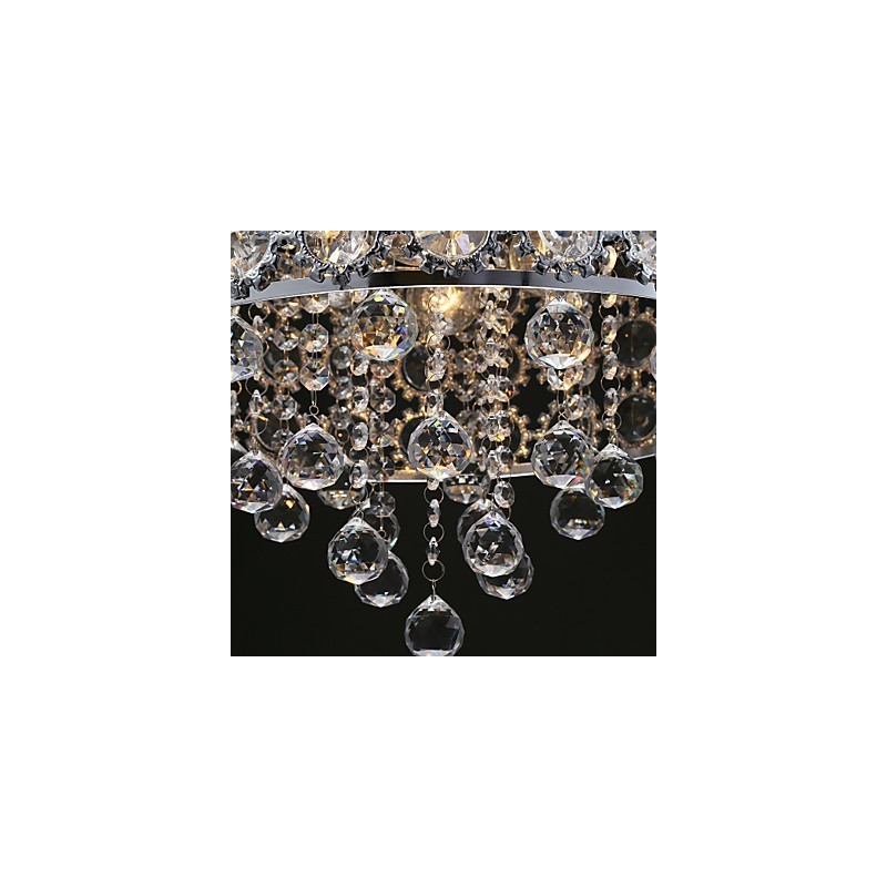 4 svetlá Sunflower K9 Transparentný krištáľový luster