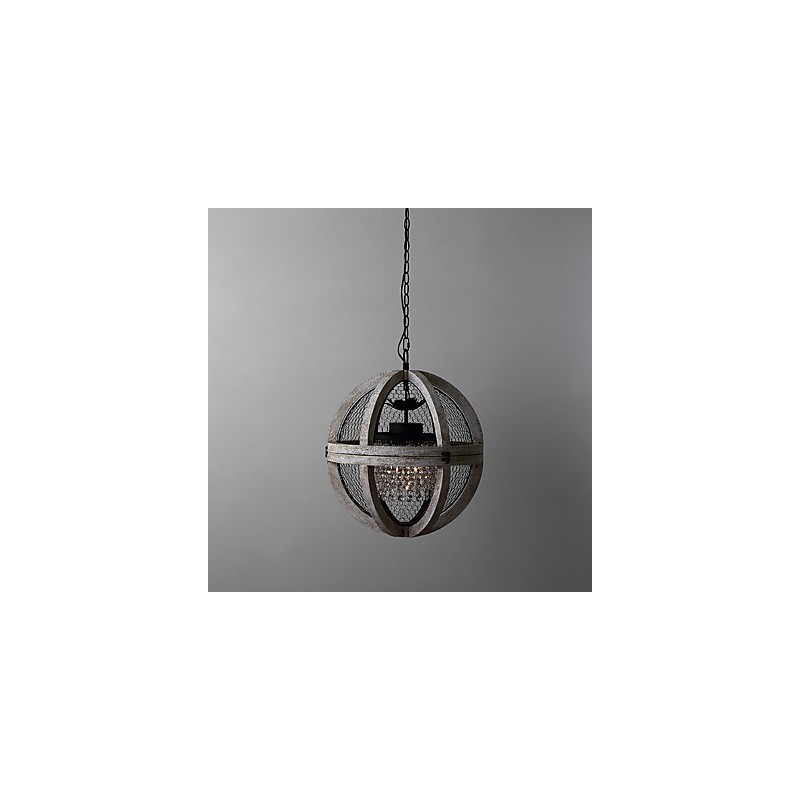 Vintage kovová americká priemyselná loftová maľba drevená lusterová lampa interiérová ozdobná závesná lampa