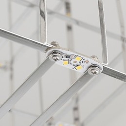 Moderné lustrové svietidlo z nehrdzavejúcej ocele podkrovné osvetlenie