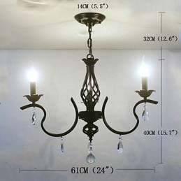 Krištáľový luster v európskom štýle Malý luster Jednoduché kreatívne lampy