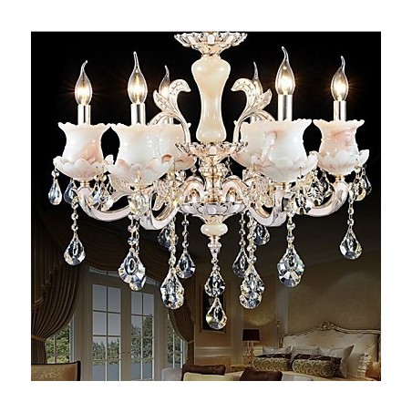 Závesná krištáľová lampa zo zinkovej zliatiny v európskom štýle Závesná krištáľová lampa zo zinkovej zliatiny v európskom štýle