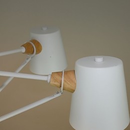 4 svetlé viacfarebné makarónové drevo Vintage maľba s kovovým lusterom